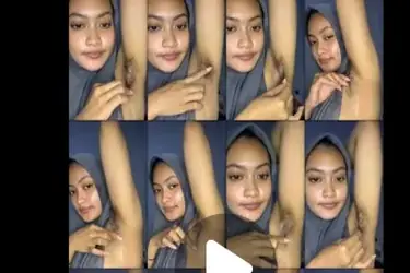 Cewek Jilbab Cantik Vcs Bugil Sambil Pamer Ketiak Lebat poster